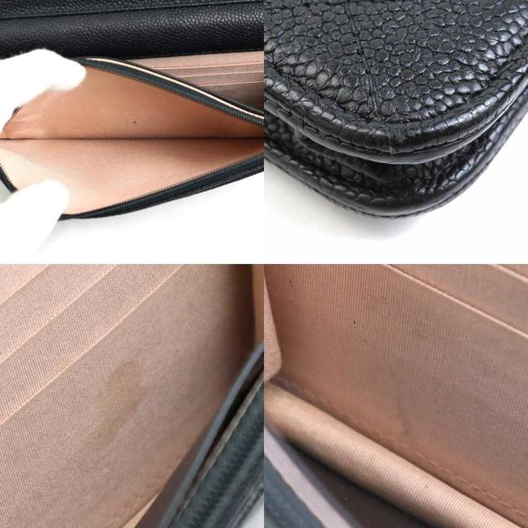 Chanel Black Chain Mark Wallet Coco Coil Leather - Picture 3 of 5